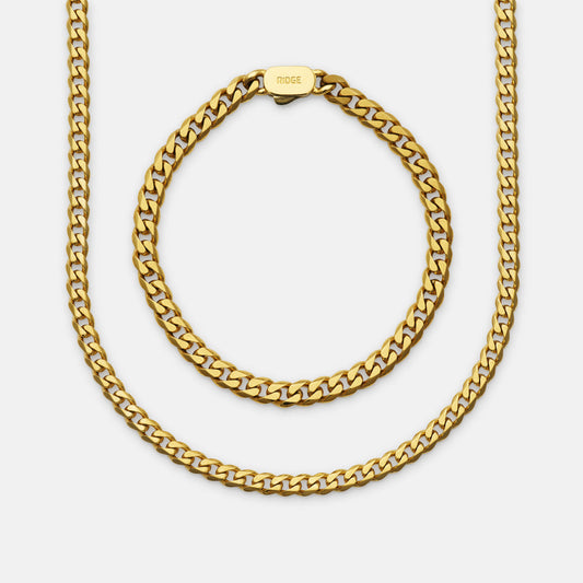 Curb Chain Kit - 18K Gold - Medium