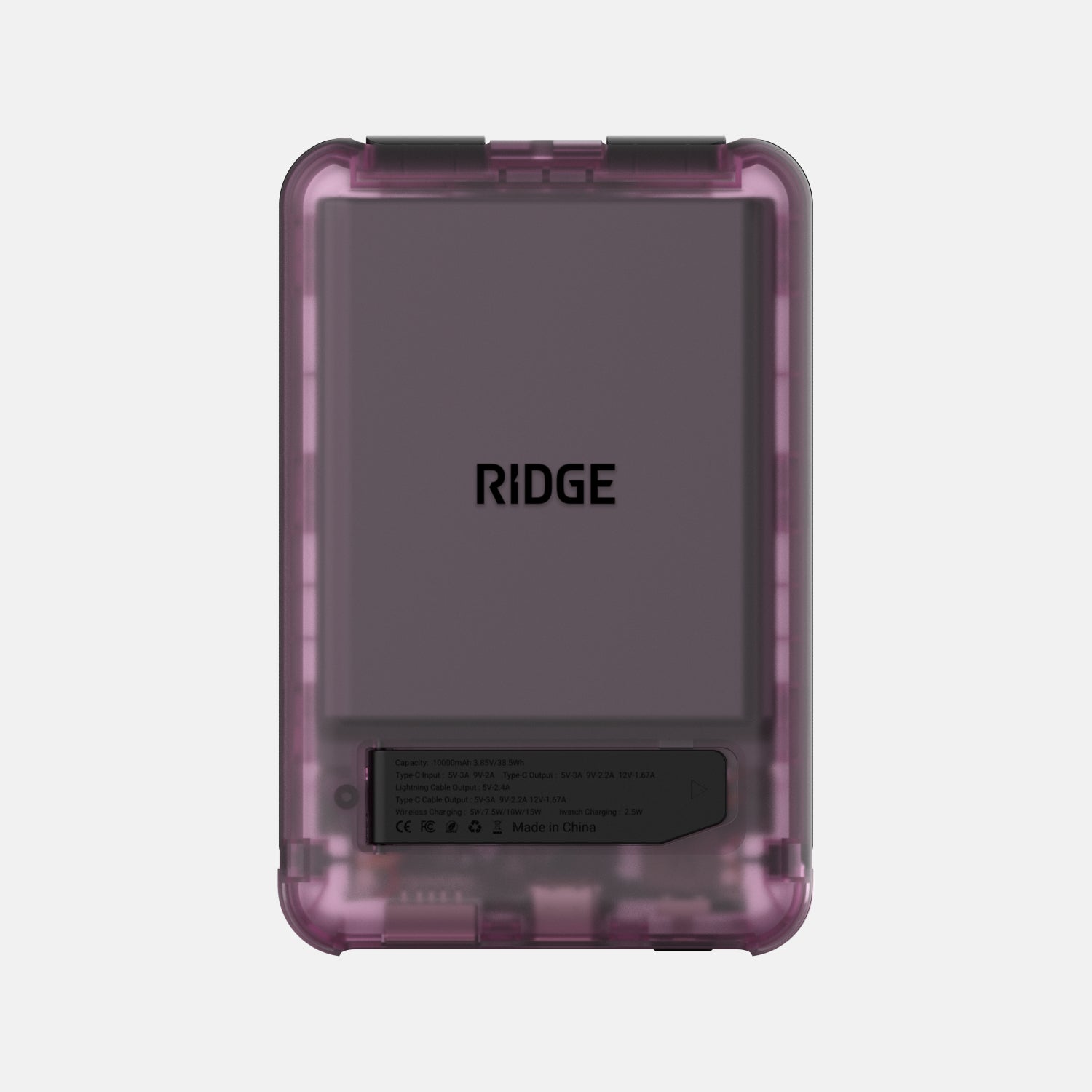 Ridge Power Bank - 10k mAh - Atomic Purple