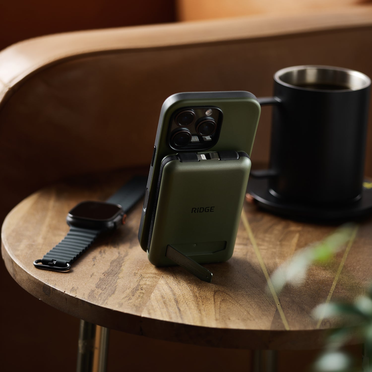 Ridge Power Bank - 10k mAh - Matte Olive