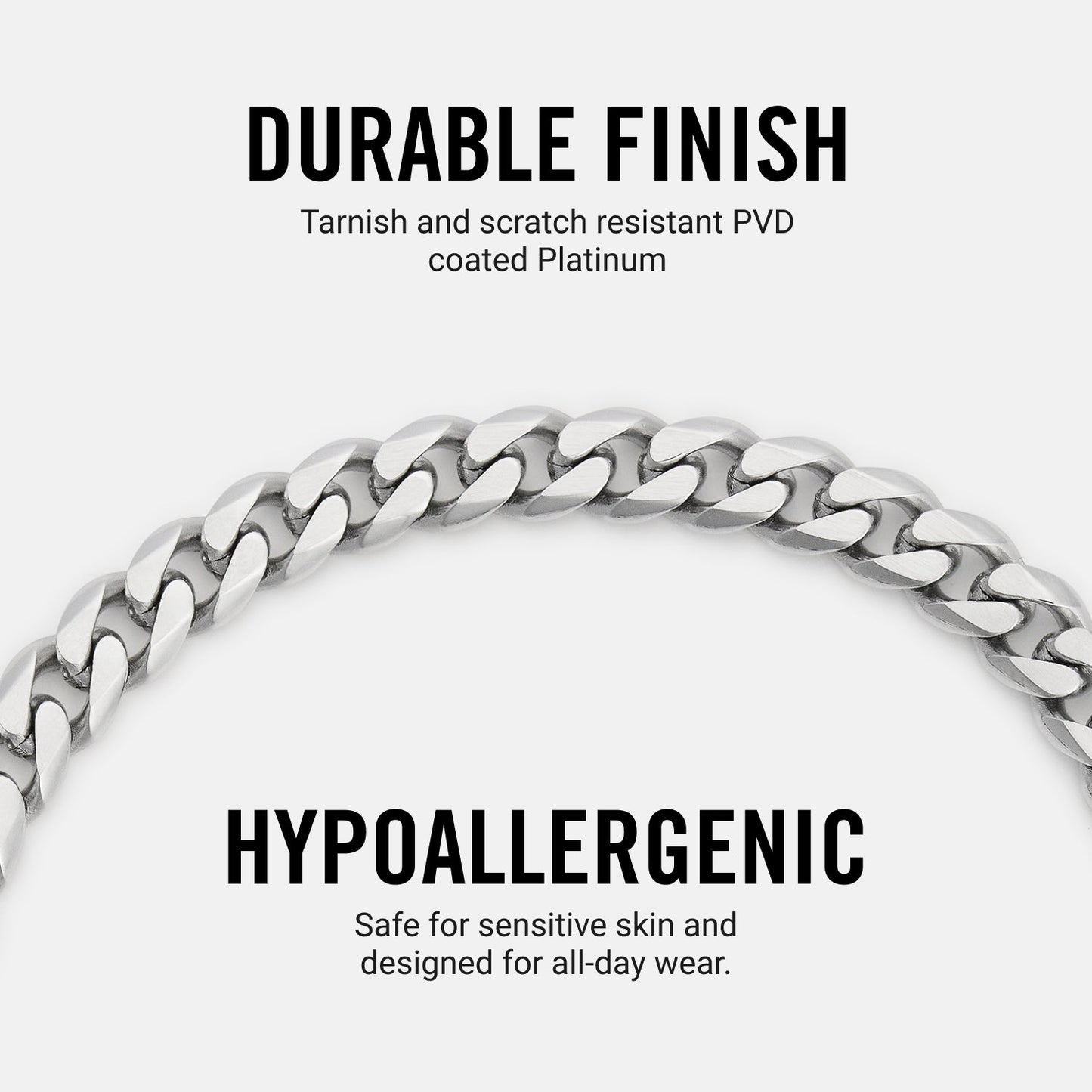 Curb Chain Kit - Platinum - Medium