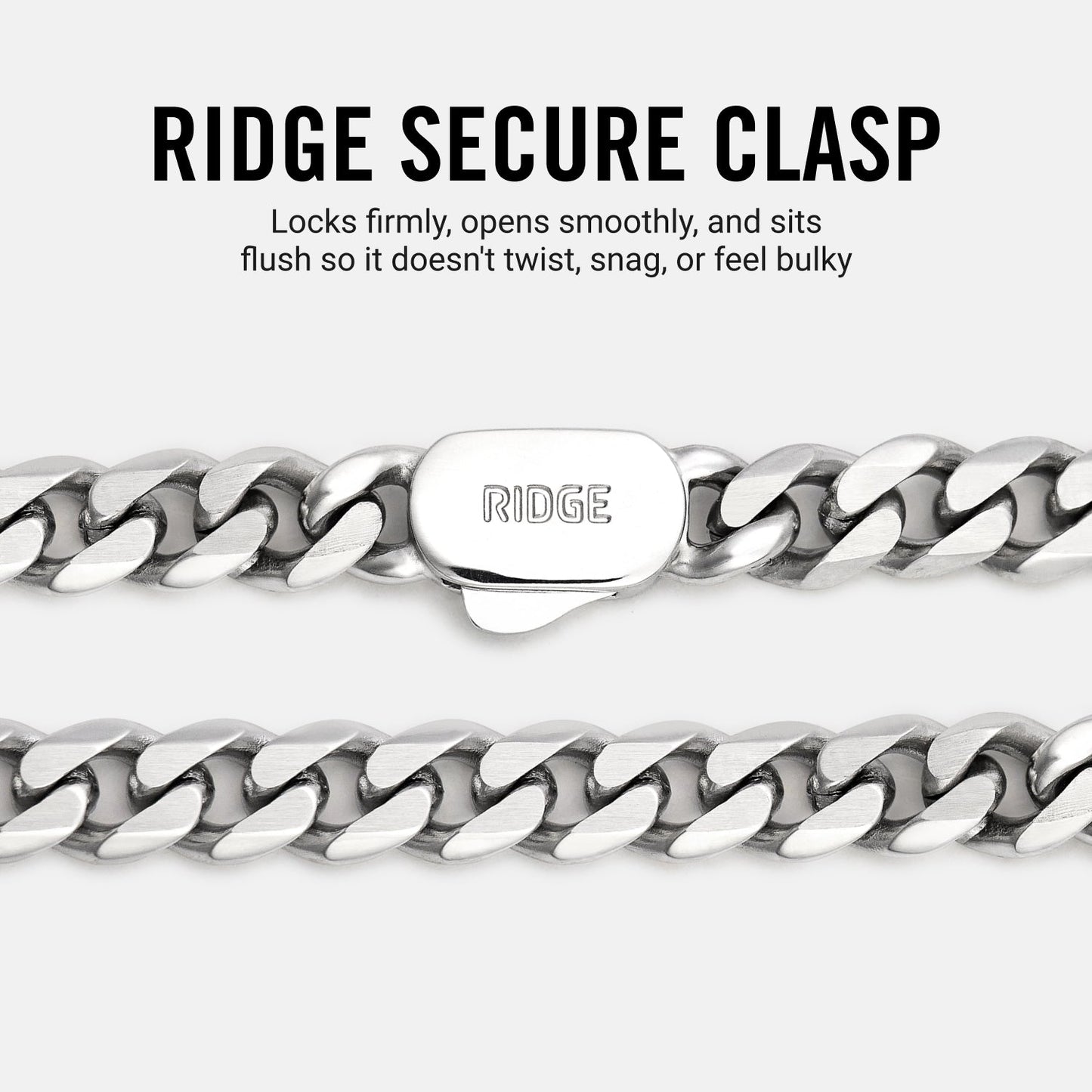 5mm Curb Chain - Platinum - 22"