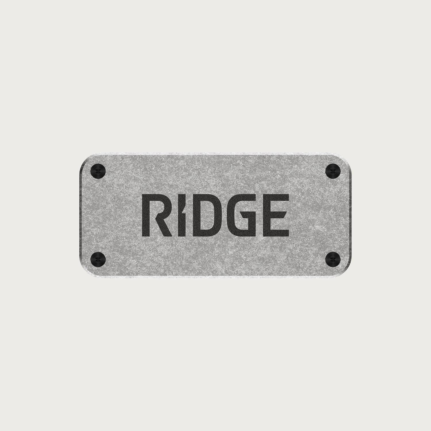 Ridge Logo Plate - Stonewashed Titanium