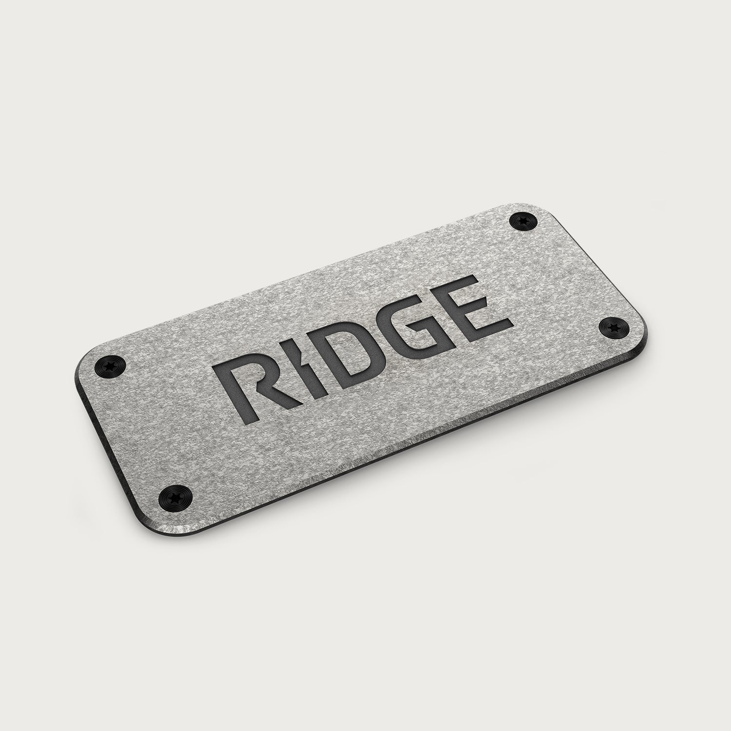 Ridge Logo Plate - Stonewashed Titanium