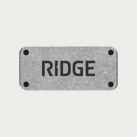 Ridge Logo Plate - Stonewashed Titanium